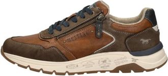 Mustang Veterschoenen Laag - Heren - Sneakers - Bruin - 41 EU - Leer - Schoenen