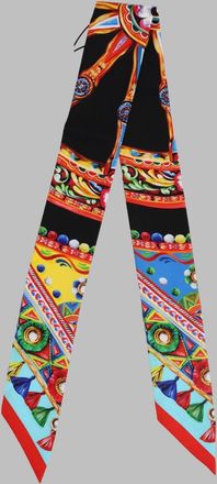 Dolce & Gabbana Silk Twill Bandeau Scarf - Multicolor