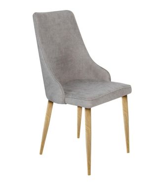 Home Heavenly Home Heavenly - Pack 4 Sillas Comedor Bergen. Elegante Silla Con Respaldo Envolvente Tela Antimanchas. Patas Metal Acabado Robl Color: Gris