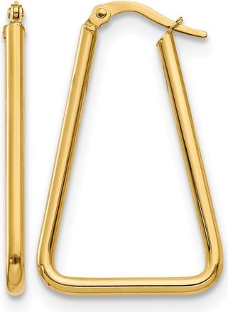 Diamond2Deal 14K Yellow Gold Geometric Shape Hoop Earrings