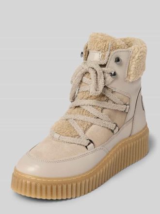 Marc O'Polo Stiefel mit Teddyfell-Besatz in Beige, Gr&ouml;&szlig;e 41