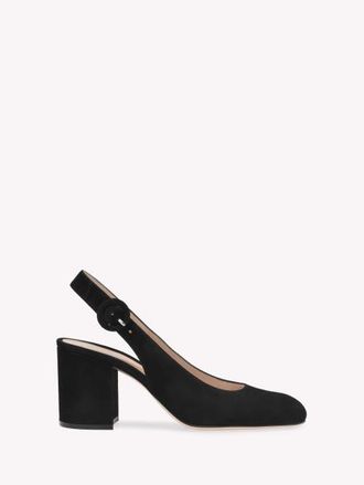 Gianvito Rossi Joelle Sling Pump in Black Suede at Nordstrom, Size 37.5