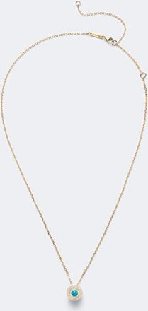 Suzanne Kalan Collar Evil Eye de oro de 18 ct con diamantes y turquesa