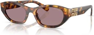 Miu Miu Sunglasses, female, Multicolor, 53 MM, Womens Sunglasses Square Style Purple/Brown