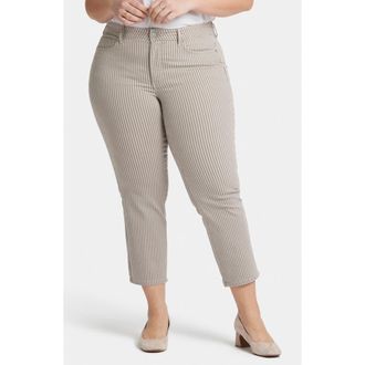 NYDJ Marilyn Ankle Straight Leg Jeans in Sandbar Stripe at Nordstrom, Size 18W