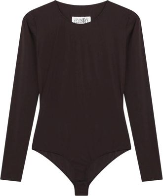 Maison Margiela Jersey Bodysuit - Dames - Bodies - Bruin - L - Tops