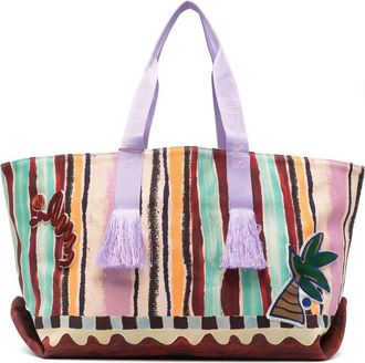 Alemais Michelle Striped Tote Bag
