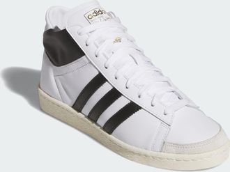 adidas Originals ADIDAS Originals Mens Jabbar Hi Shoes - White & Black Leather - Size UK 11.5
