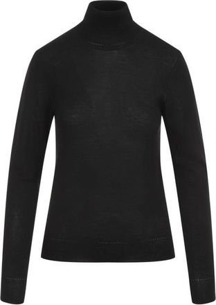 Saint Laurent Womens Black Turtleneck Wool Pullover, Size Medium
