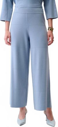 Joseph Ribkoff Sweater Knit Pull-On Culotte Pants In Chambray