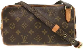 Louis Vuitton Tweedehands Canvas Louis Vuitton tassen - Dames - Vintage Schoudertas - Bruin - ONE Size - Vintage