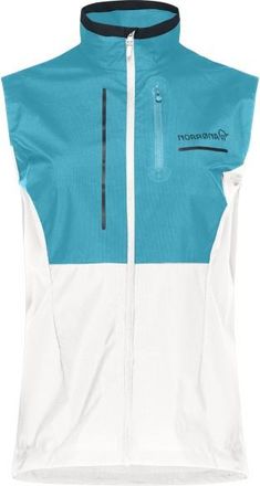 Norr&oslash;na Senja Aero90 Vest Laufgilet f&uuml;r Damen | wei&szlig;/t&uuml;rkis