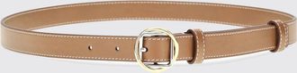 Jacquemus Cintura in pelle liscia marrone con fibbia in metallo
