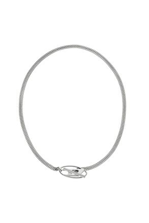 Diesel Stainless Steel Chain Necklace - Necklaces - Unisex - Silver