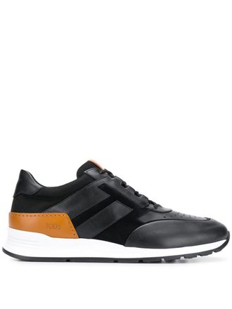Tod's T logo low-top sneakers - men - Polyamide/Calf Leather/Leather/Rubber - 7 - Black