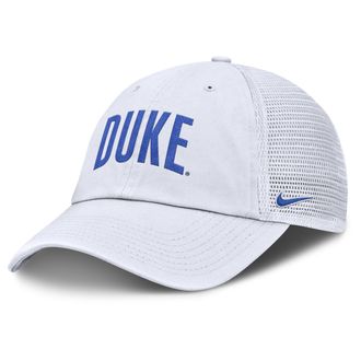 Nike Duke Primetime Campus Club Nike Mens College Trucker Adjustable Hat in White | NC3311QRDU-H98