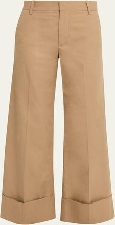 Frame Denim The Cuffed Slim Palazzo Trousers