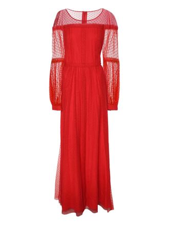 Max Azria Maxi-jurk met kant - Rood