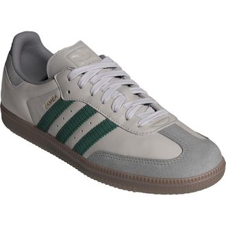 adidas Samba OG Sneaker in Grey/Collegiate Green/Gum5 at Nordstrom, Size 6.5