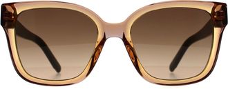 Marc Jacobs Square Womens Transparent Brown Black Gradient 458/S - One Size