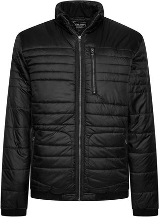 KAM Puffer Jacket Full Zip Mens Smart Pockets Plus Big Size Padded Coat 2XL-8XL (UK, Alpha, 4XL, Plus, Regular, Black)