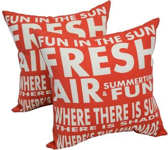 Blazing Needles 17-inch Outdoor Spun Polyester Throw Pillows (Set of 2)