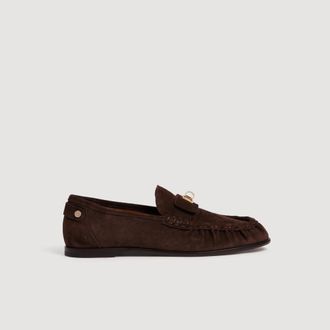 Sandro Suede loafers with clasp