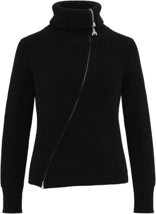 Patrizia Pepe C&aacute;rdigan con cremallera asim&eacute;trica - Knitwear - Mujer - Negro - XS