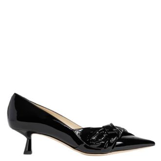 Jimmy Choo London Black Elinor 45 Patent Pointed-Toe Pumps, Brand Size 36.5 ( US Size 6.5 )
