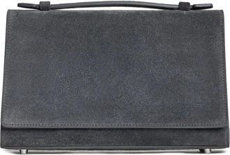 12 Storeez Borsa a spalla in pelle scamosciata - Grigio