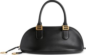 Balenciaga Mini Bolero Bowling Leather Tote Bag