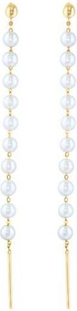 Effy Freshwater Pearl Linear Drop Earrings in White at Nordstrom Rack