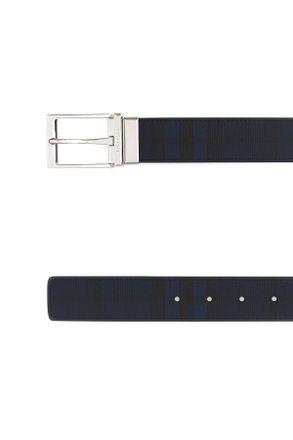 Burberry Mens Printed Canvas Belt Navyipchkblack Cinture