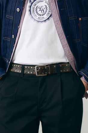 Levi's Cintur&oacute;n Marco Riveted Infinity - Hombre - 100 - Negro / Caviar
