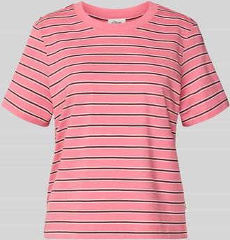 s.Oliver Red Label Regular Fit T-Shirt aus reiner Baumwolle in Pink, Gr&ouml;&szlig;e 34