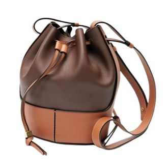 Loewe Pre-owned Bucket Bags, female, Brown, Size: ONE SIZE Pre-owned Leather Shoulder Bag