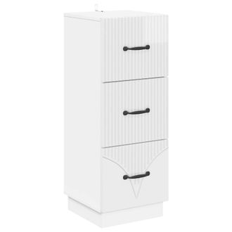 vidaXL Cajonera 33 X 34,5 X 87 Cm Madera De Ingenier&iacute;a Brillante Vidaxl