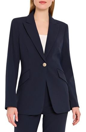 Tahari by ASL One Button Jacket in New Navy at Nordstrom, Size 10P