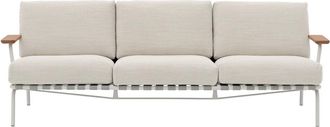 MUUTO Settle Outdoor 3-Sitzer Sofa, grau / grau (Stoff Laze 1)