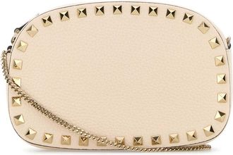 Valentino Garavani Ivory Leather Rockstud Crossbody Bag