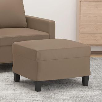 vidaXL Poggiapiedi Cappuccino 60x50x41 Cm In Similpelle - Vidaxl