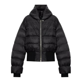 Rick Owens Donsjack met capuchon - Heren - Gewatteerde jassen - Zwart - 4XL - Wol - Jassen