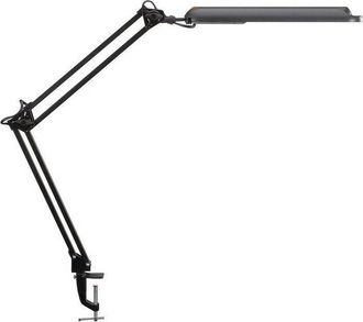 Maul Lámpara de escritorio metal / negro, máx.450 mm con abrazadera de mesa con led