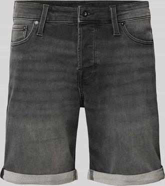 Jack & Jones Jack & Jones Regular Fit Jeansshorts im 5-Pocket-Design Modell RICK in Dunkelgrau, Gr&ouml;&szlig;e XXL
