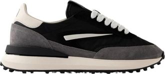 D.A.T.E. Athleta Sneaker - Heren - Sneakers - Zwart - 45 EU - Katoen - Schoenen