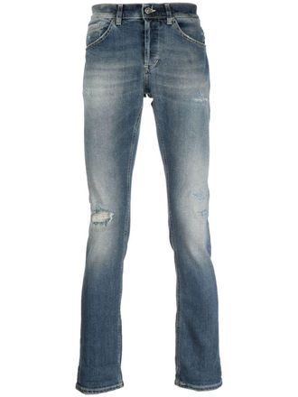 Dondup cropped stonewashed jeans - Blue