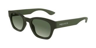 Alexander McQueen AM0530S 004 Mens Sunglasses Green Size 49