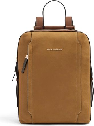 Piquadro Laptoptas 14 - Dames - Rugzakken - Geel - ONE Size - Leer - Tassen