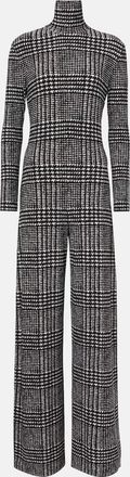 Norma Kamali Turtleneck plaid jumpsuit