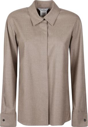 Max Mara Tebaide Shirt - Dames - Overhemden - Beige - M - Overhemden